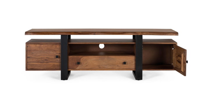 Giner Y Colomer Mueble TV Palisandro Metal 170x55x45 cm Nogal